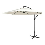 Sombrilla Grande Jardin 3m Manivela Parasol Lateral Cruz