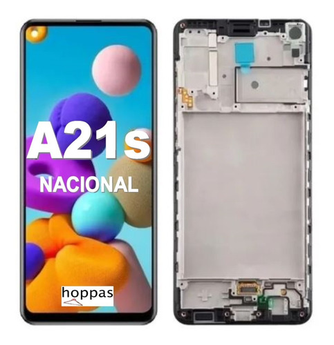 Display Tela Touch Frontal Para Galaxy A21s Com Aro Nacional