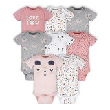 Ropa Para Bebe Bodys Unisex Paquete De 8 Talla 6-9 Meses