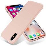 Funda De Silicona Para iPhone X/xs - Beige/rosa Claro