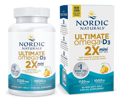 Nordic Naturals Ultimate Omega D3 2x Mini 1120 Mg 60 Cap