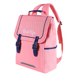 Mochila Impermeable Multiusos Para Hombre Y Mujer, Ideal Escolar, Viaje, Porta Laptop, Backpack Resistente A Desgaste Color Rosa Diseño De La Tela Liso