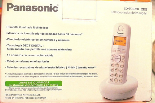 Telefono Inalambrico Digital Panasonic_ Kx-tgb210