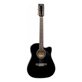 Guitarra Acústica Mccartney Pro Guitars Negro 12 Cuerdas