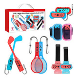 Uxilep Switch Sports Accessories Bundle,10 In 1 Family Acce.