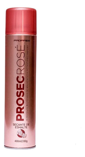 Secante De Esmaltes Spray Prosec Rose Rapidry Top 400ml