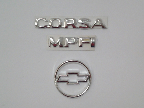 Emblema Corsa Mpfi Y Logo Trasero Kit3piezas Cromados 4ptas  Foto 2