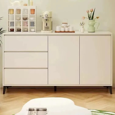 Cómoda De Lujo 3 Cajones 2 Puertas Madera Clara 140cm Blanco | Meses sin interés