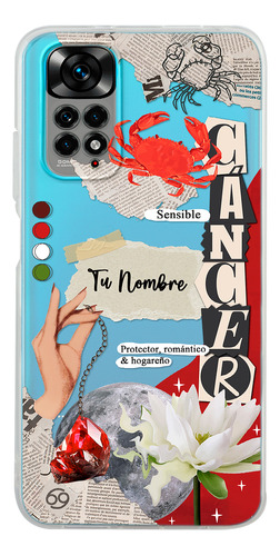 Funda Para Xiaomi Mujer Signo Zodiaco Cáncer Con Tu Nombre