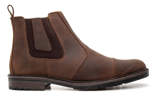 Bota Masculina Chelsea Couro Legitimo Casual Conforto Macio