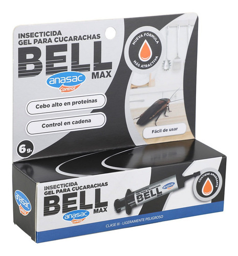 Insecticida Gel Control Cucarachas Anasac Bell Max 6g