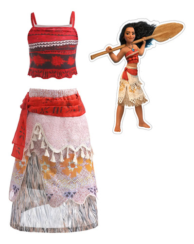 Disfraz Alusivo A La Valiente Moana Vestido De Fiesta  | Meses sin interés