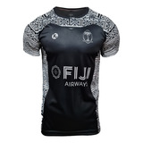 Camiseta Rugby Kapho Fiji Black Negro Niños