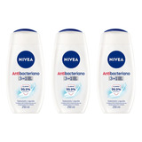 Sabonete Liquido Nivea 250ml Antibacteriano 3em1 - Kit C/3un