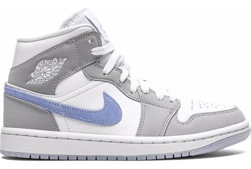 Jordan Retro 1 Mid Gris Claro Originales 