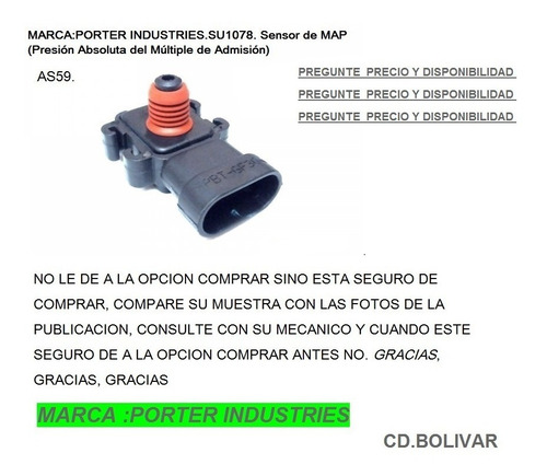 Sensor Map Chevrolet Avalanche Tahoe Cavalier Astro Su1078 Foto 9