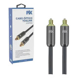 Cabo Optico Audio Digital Toslink 2m Conector Aluminio