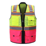 Chaleco De Seguridad Reflectante Shine Bright X-s Rosa