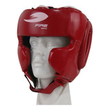  Careta Pomulo Fire Sports Protector Cabeza Pvc Box Mma Artes Marciales Rojo