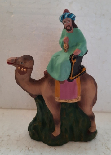 B. Antigo - Rei Mago A Camelo Terracota Figura De Presépio 