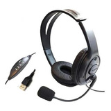 Headset Usb Voip Com Cancelador De Ruído - Agem Ahx-3000