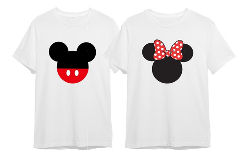 Playeras Dúo Pareja Para Novios Minnie Y Mickey Mouse 