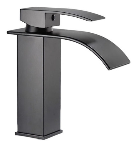 A Grifo De Baño Single Control Lavabo Cascada Bajo Negro