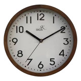 Reloj Pared Madera Siklos 25cm Silencioso Relojesymas