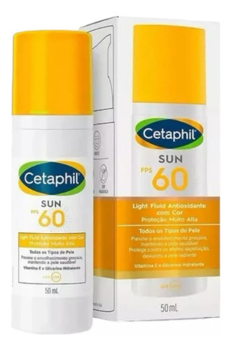 Protetor Solar Facial Cetaphil Light Fluid Fps 60 S Cor 50ml