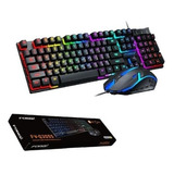 Combo Gamer Teclado Rgb Español + Mouse Forev Fv-q305s