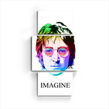 Cuadro Triptico The Beatles John Lennon Imagine Tictimedeco