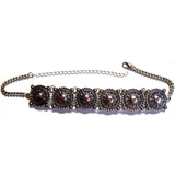 Pulsera Plateada Eslabones Labrada Cadena Regulable  Caba