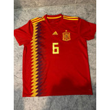 Camiseta Seleccion España Mundial Rusia 2018 Iniesta #6