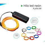 Hilo De Neon Led (el Wire) C/batería Pila Luminiscente 2 Mts