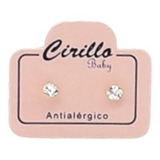 3063 Brinco Infantil 3mm Cirillo Banhado Ouro Antialérgico