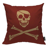 Mugod Funda De Almohada De Calavera Pirata, Craneo Cruzado, 