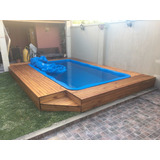 Deck De Madera Dura Eucalipto Grandis Con Mano De Protector