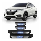 Soleira Iluminada Led Aço Inox Escovado Honda Hrv 2016/2021