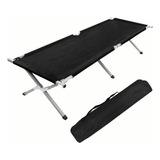 Catre Plegable Acampar Campismo Portatil 189 X 64 X 42 Cm Color Negro