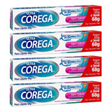 Kit Ultra Corega 68g Sem Sabor Fixador Dentaduras 4un