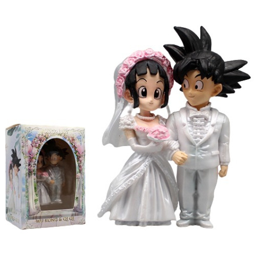 Figuras De Goku Y Milk, Boda. Dragon Ball. 9 Cms. Inmediato.