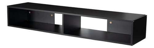 Mueble De Tv Flotante Centro De Entretenimiento Minimalista Color Negro