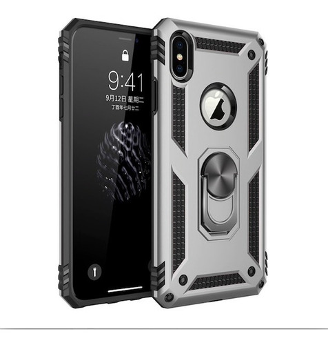 Funda Para iPhone 11 Pro Max Anillo Metal Uso Rudo +mica 10d