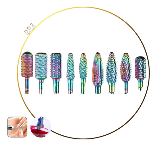 Fresa Carburo De Tungsteno Manicuria Torno Uñas Esculpidas