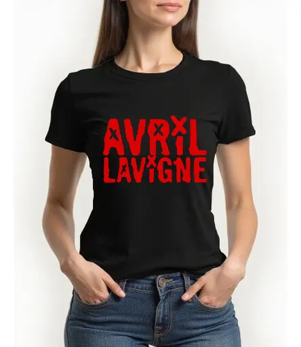 Camisa Feminina Avril Lavigne Baby Look Estrela | Parcelamento sem juros