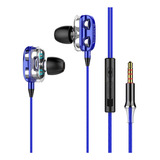 Audífonos Con Cable De Doble Bocina Audífonos Azul