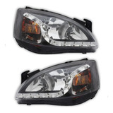 Par De Faros Leds Chevrolet Corsa 2003 A 2011 Fondo Negro