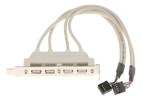 Puertos Usb Para Pc Por Conector De 9 Pines Mother Bracket Color Blanco