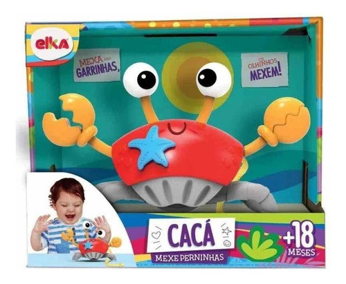 Caranguejo Cacá Mexe Perninhas Brinquedos Bebê 1210 Elka