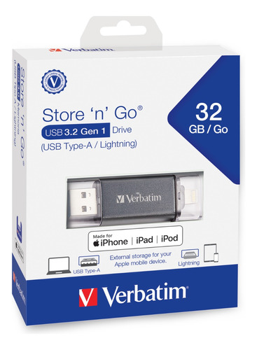 Memoria Usb Dual Verbatim Store 'n' Go 32gb 2.0 iPhone iPad